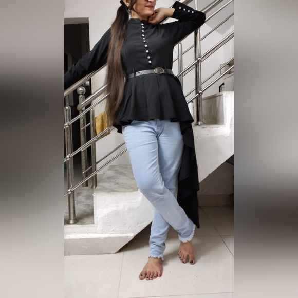 Black designer top - Picture 9 of 16